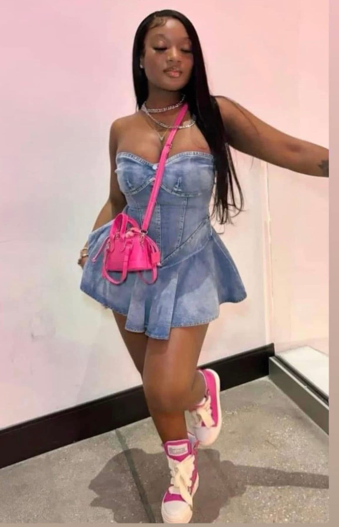 Denim dress