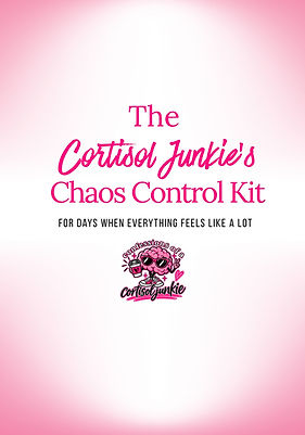 Cover of The Cortisol Junkie's Chaos Control Kit, the companion planner by Dr. Stephanie Duer