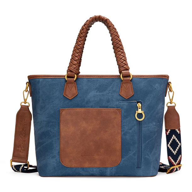 Thumbnail: Montana West American Flag Braided Concealed Carry Tote Bag