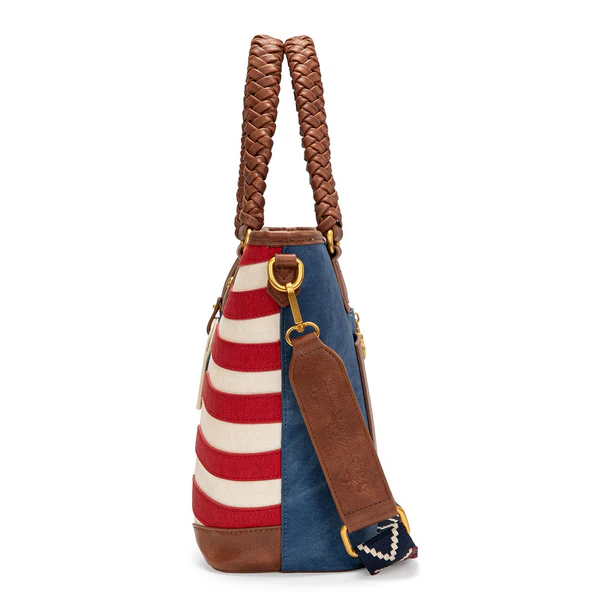 Thumbnail: Montana West American Flag Braided Concealed Carry Tote Bag