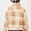 Thumbnail: Boucle Plaid Collared Button Front Cropped Jacket