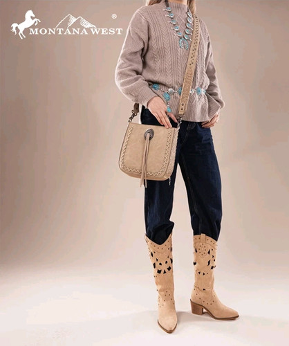 Montana West Tooled Whipstitch Crossbody Purse | Dusty Rose Boutique