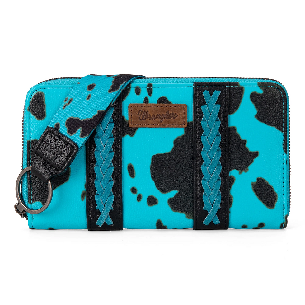 Thumbnail: Wrangler Cow Print Wallet Wristlet
