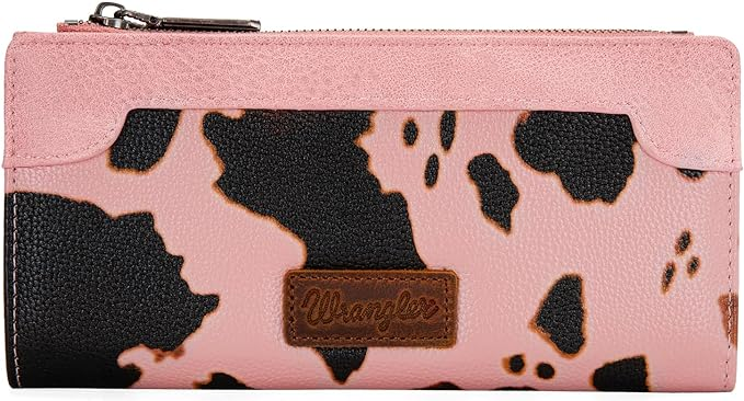 Thumbnail: Wrangler Cow Print Bi-Fold Wallet