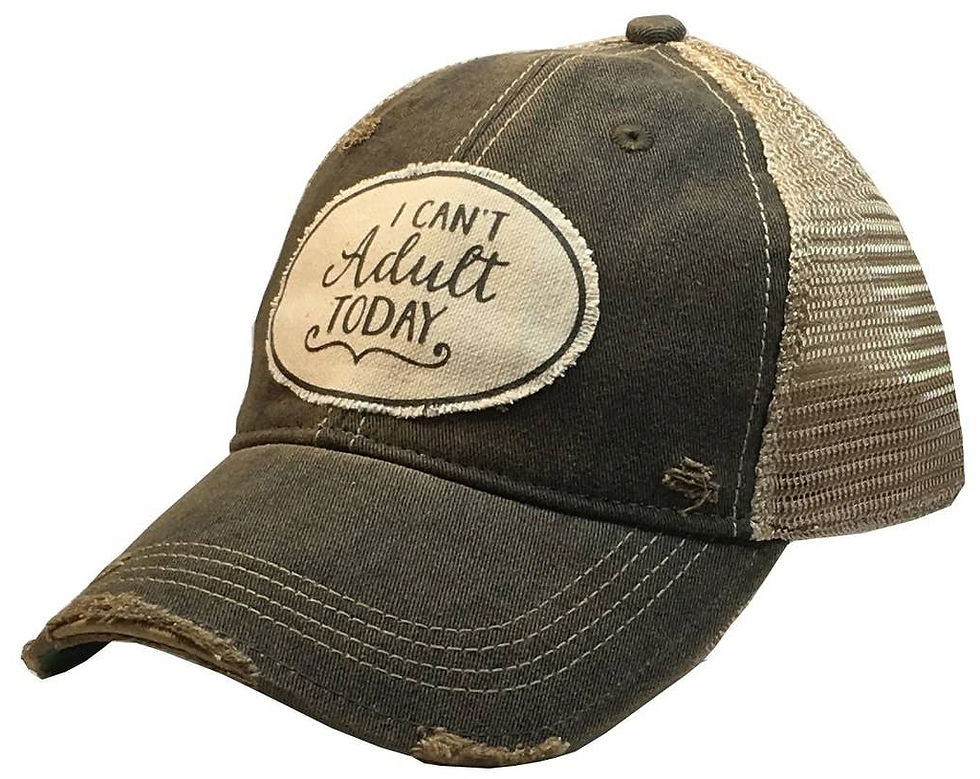 Thumbnail: I Can't Adult Today Distressed Baseball Cap