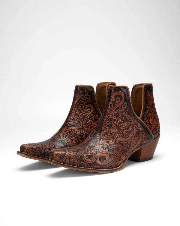 Thumbnail: Loyal West by Myra Hand tooled Booties in Brown