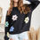 Thumbnail: Flower Popped Sweater Top