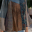 Thumbnail: Pintucked Denim Shirt with Printed Patchwork Bell Sleeves