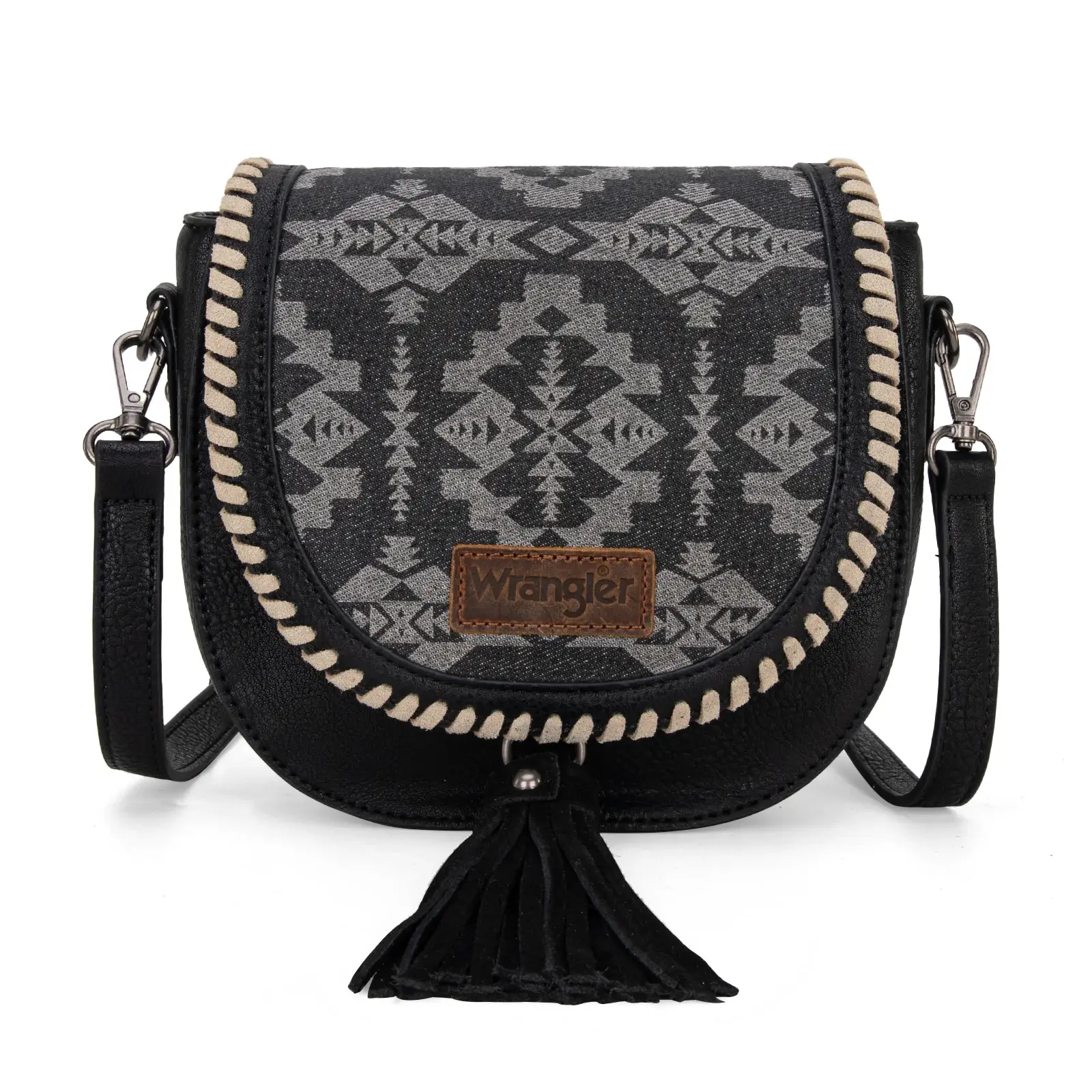 Wrangler Southwestern Print Saddle Bag - Black