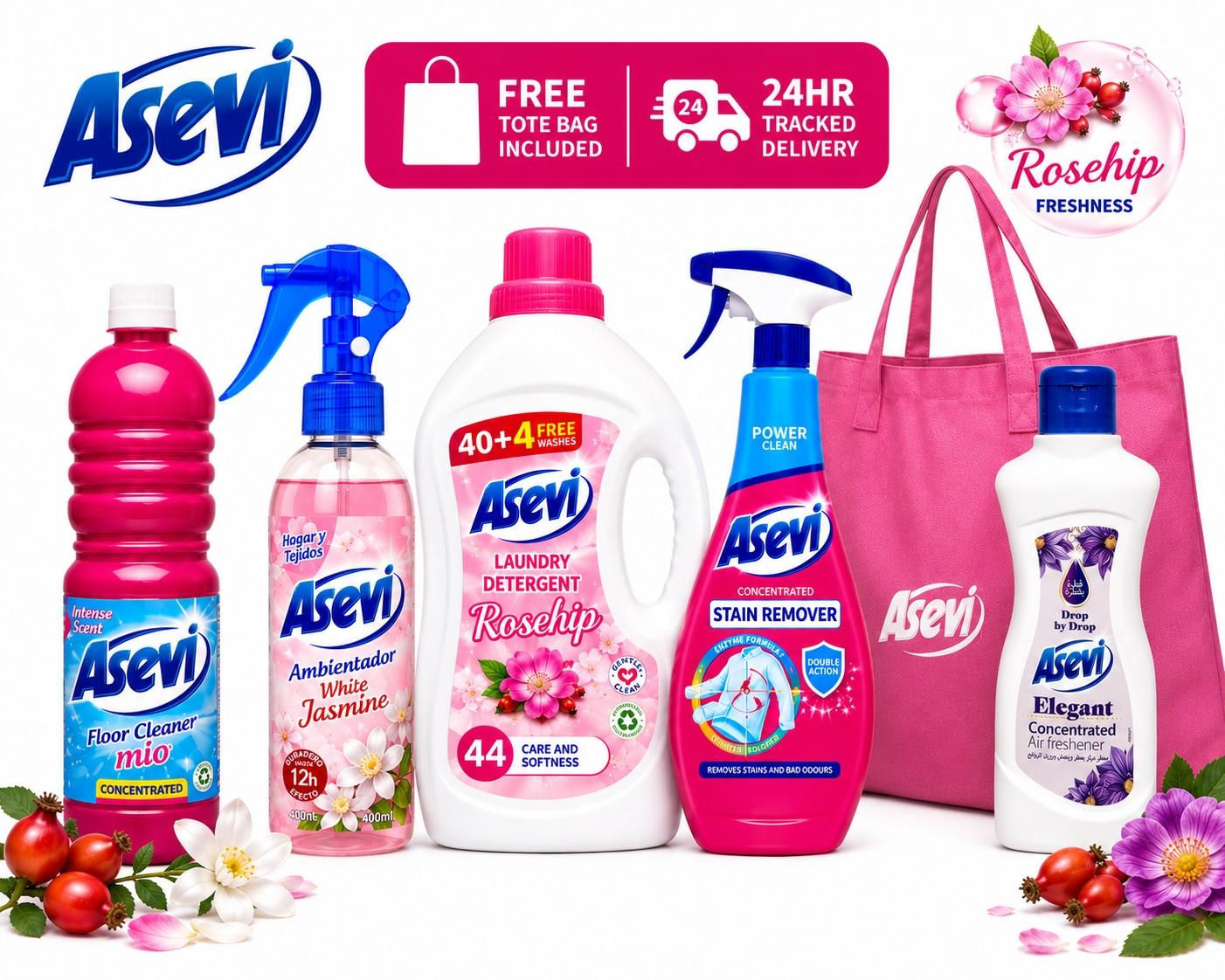 Asevi Home Pink Bundle - Free Tote Bag Included
