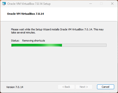virtualbox installer screen 6