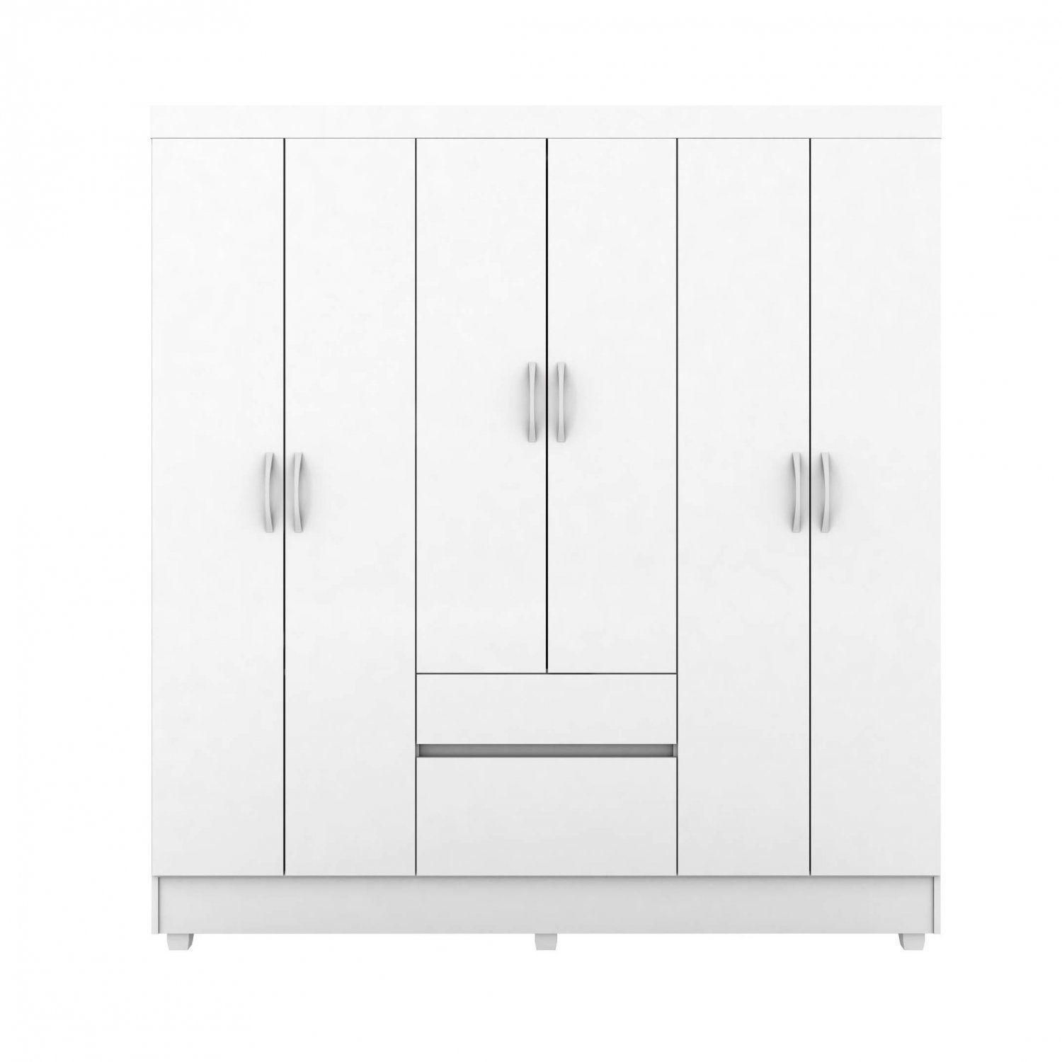 Guarda Roupa Casal 6 Portas 2 Gavetas Flash II Demóbile Branco