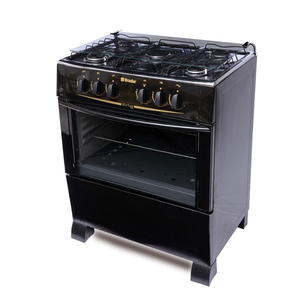 Fogão 5 Bocas Mesa de Inox Sírius Plus com Acendimento Automático Braslar
