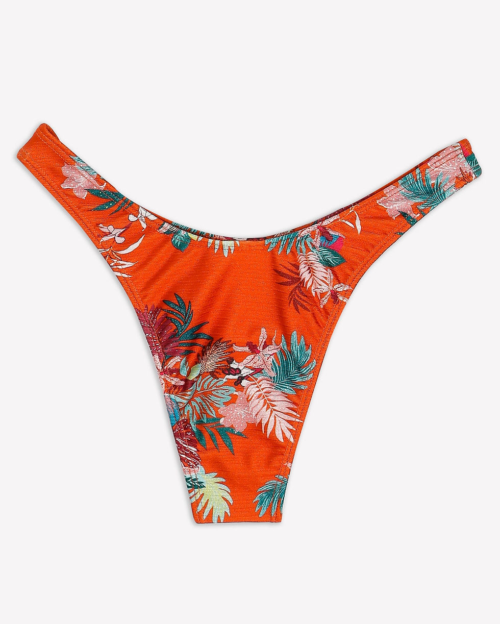 Thumbnail: Calcinha Biquíni Asa Delta Floral - Laranja
