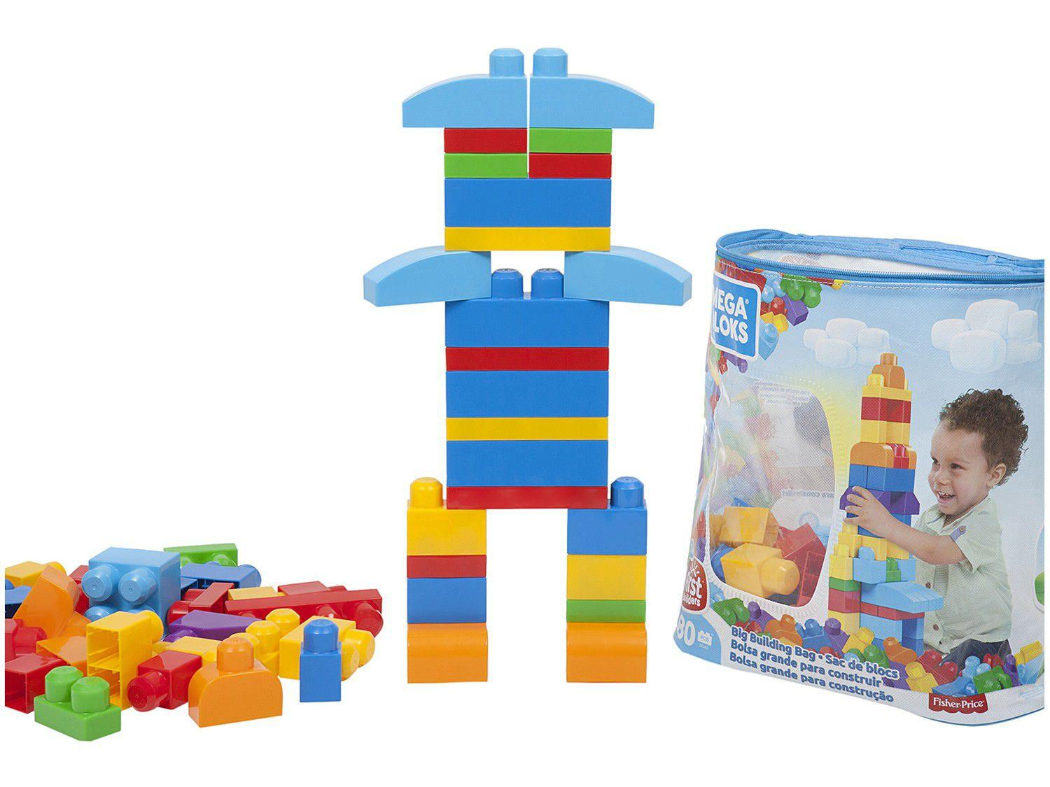 Blocos de Montar 80 Peças Mega Bloks - First Builders DCH63 Fisher-Price