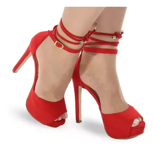 Miniatura: Sandália Feminina Meia Pata Salto Alto Fino M25