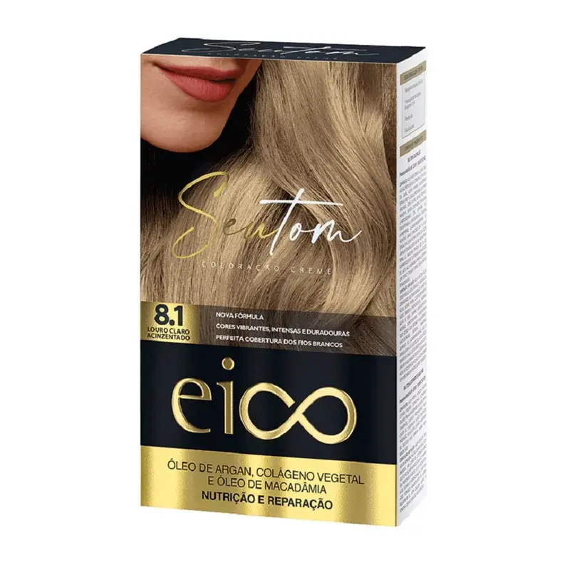 Thumbnail: Eico Seu Tom - Coloração Louro Claro Acinzentado 8.1
