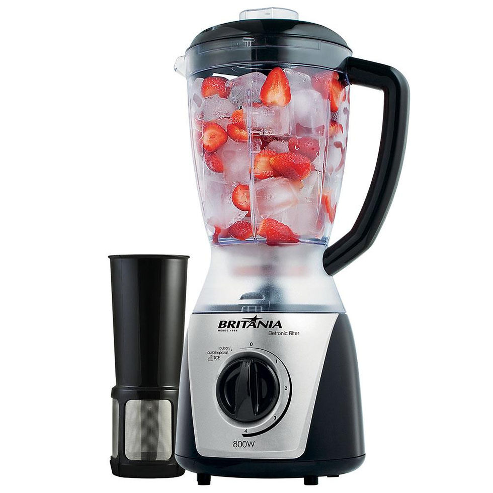 Miniatura: Liquidificador Britânia Eletronic Filter Preto 800W com 4 Velocidades