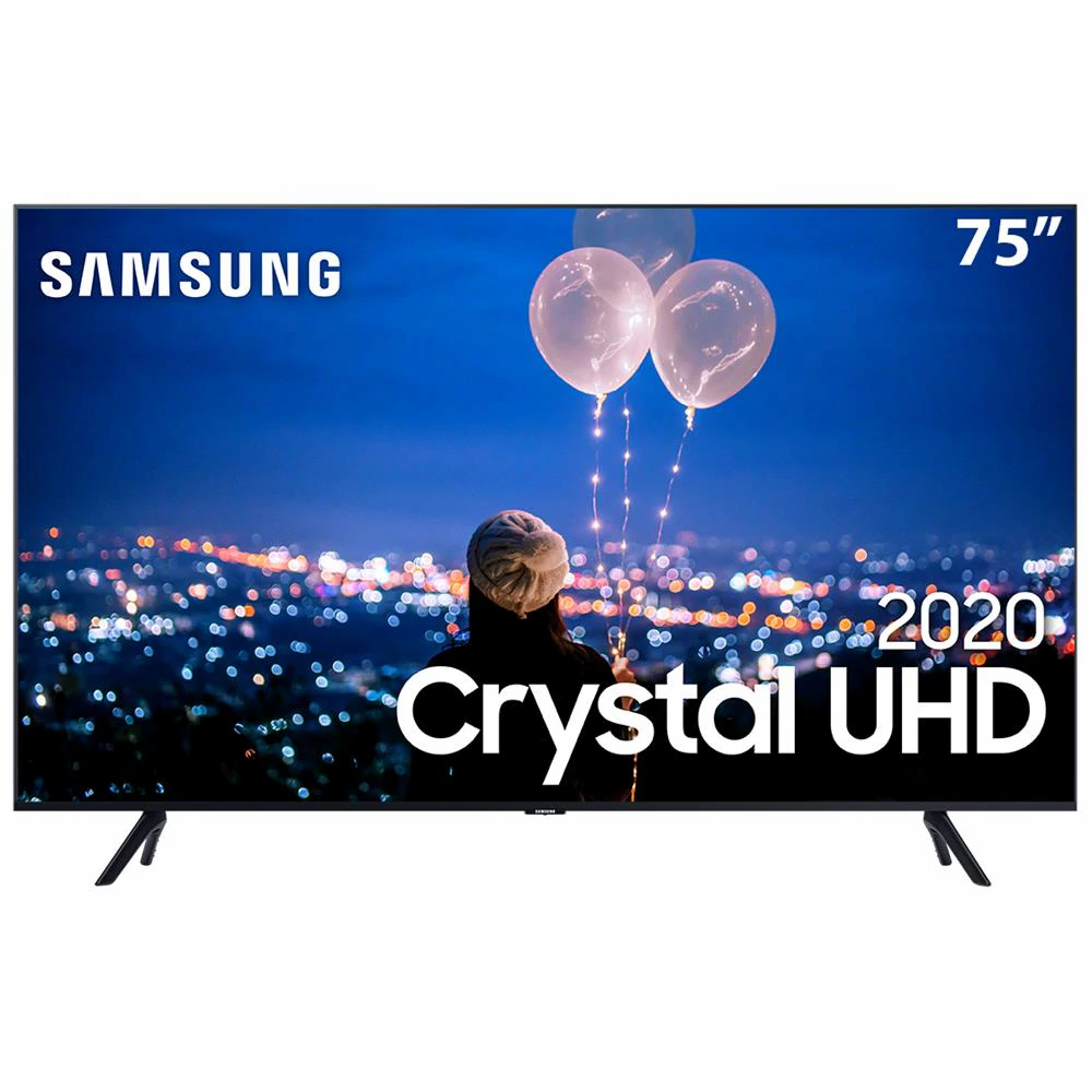 Smart TV LED 75" UHD 4K Samsung 75TU8000 Crystal UHD, Borda Infinita