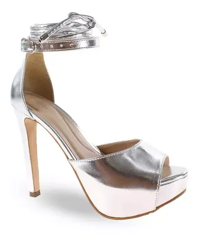 Miniatura: Sandália Feminina Meia Pata Salto Alto Fino M25