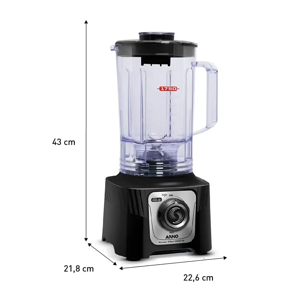 Miniatura: Liquidificador Arno Power Max 1400W Preto LN65