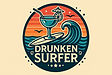 The Drunken surfer logo