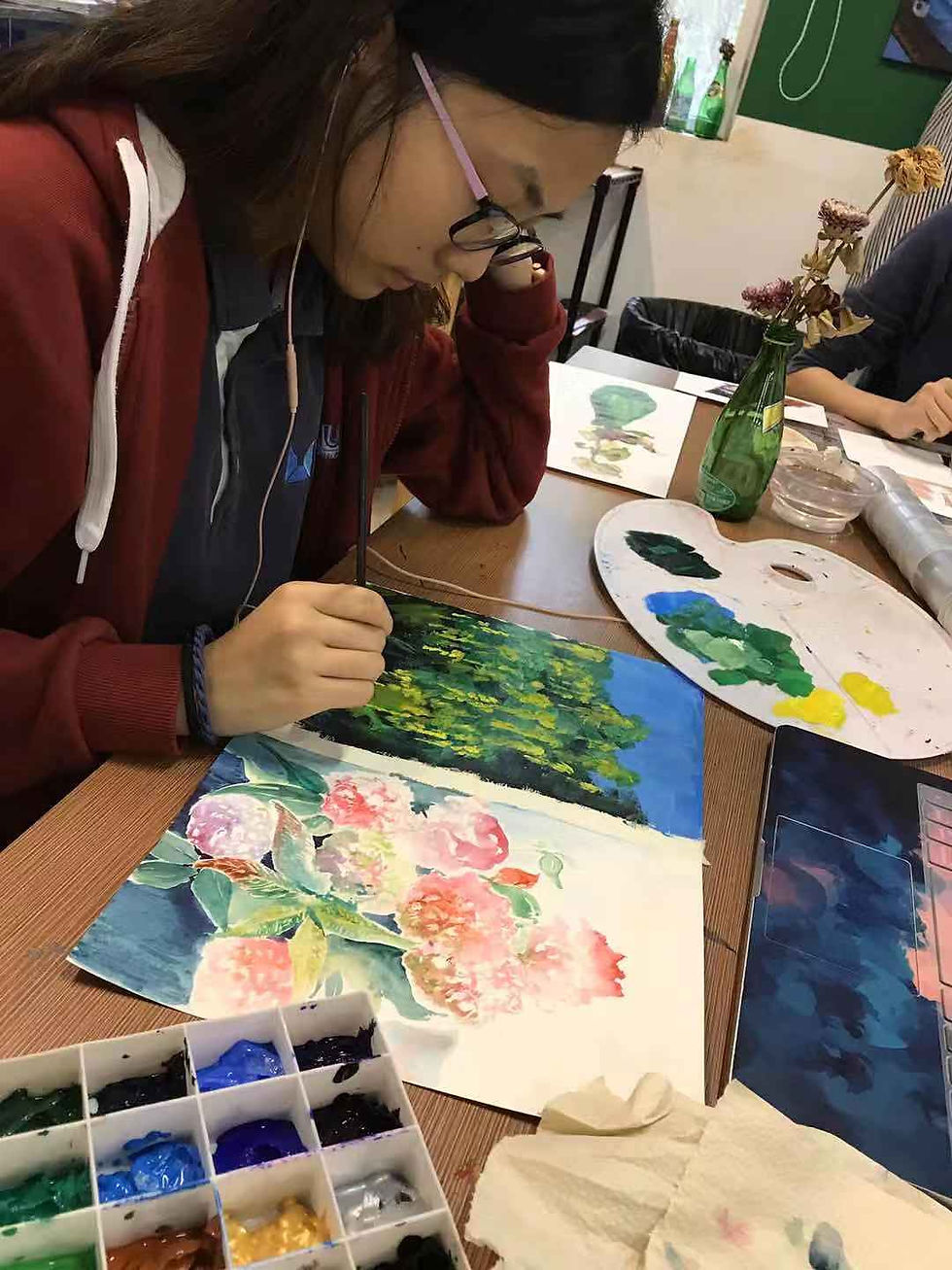 yr12 painting watercolors, 2018