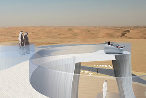 Liwa Hotel (Abu Dhabi) - top view of the adpatopn plans ny lechner lechner schallhammer architects