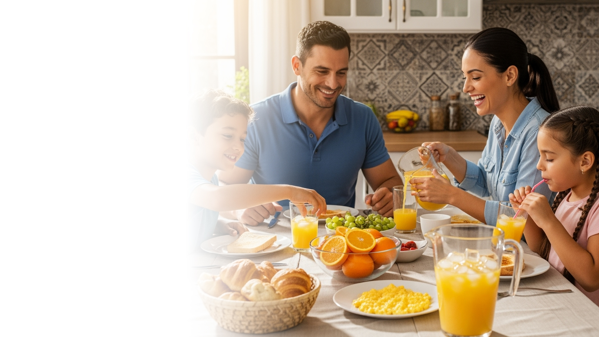 Familia puertorriqueña en La Rivera feliz tras la Reparación de Maquinas de Hielo
