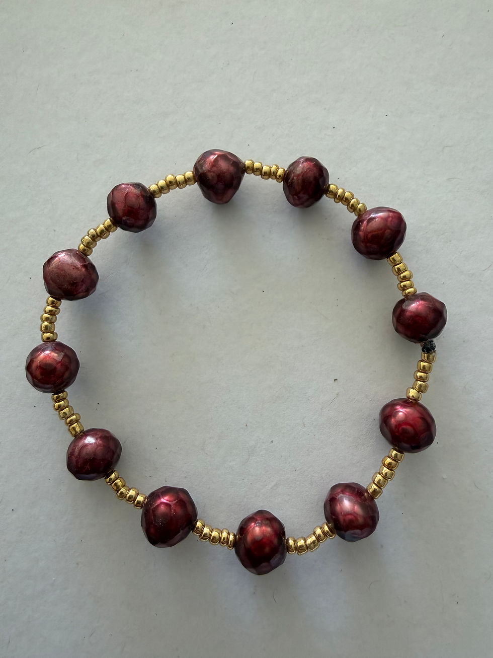 Thumbnail: Burgundy Pearl Bracelet