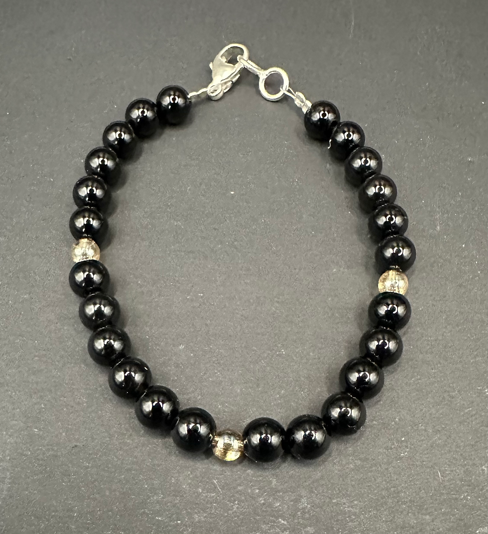 Thumbnail: Tourmaline & Champagne Aqua Aura Bracelet