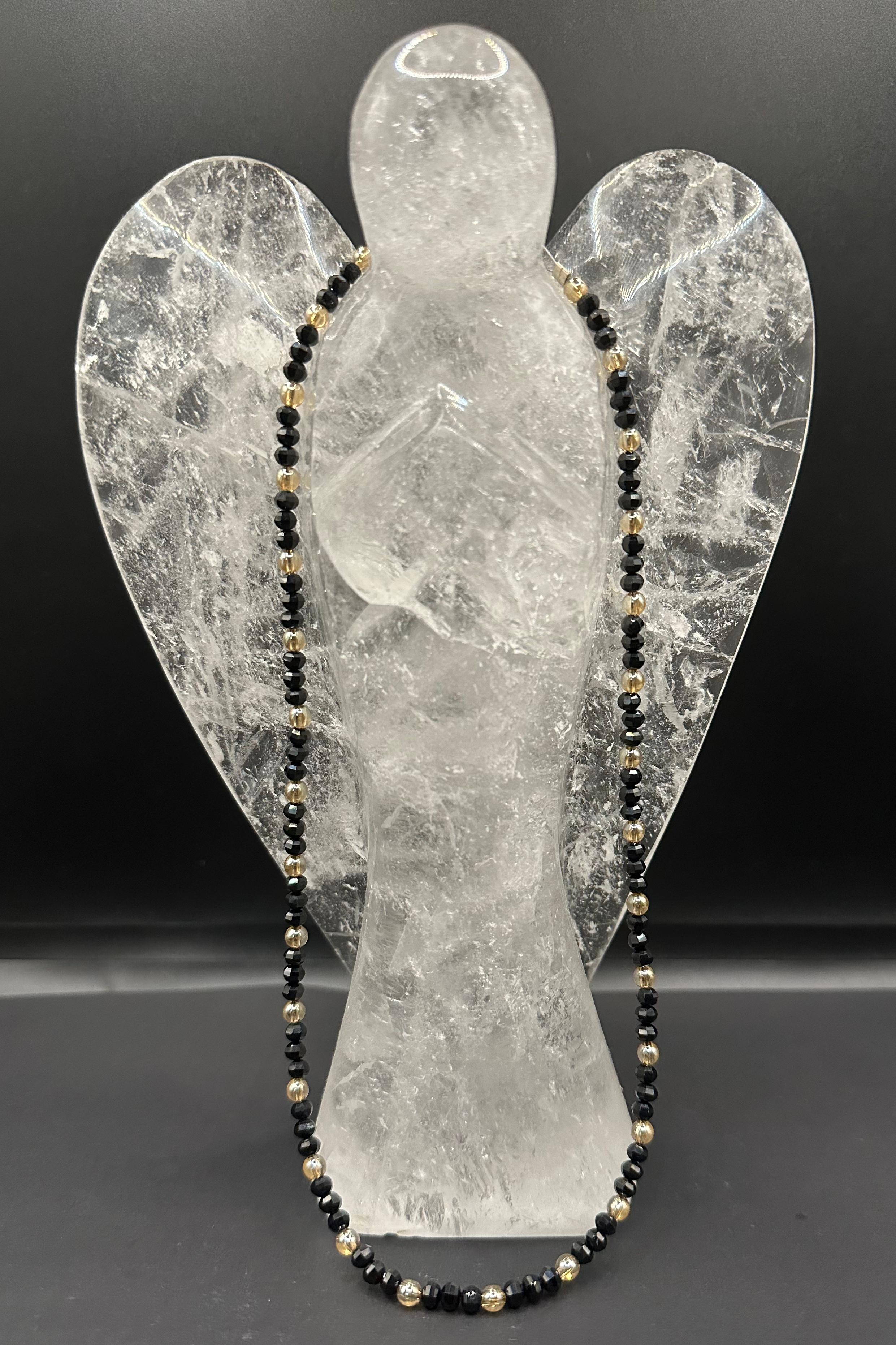 Black Diamond with Champagne Aqua Aura