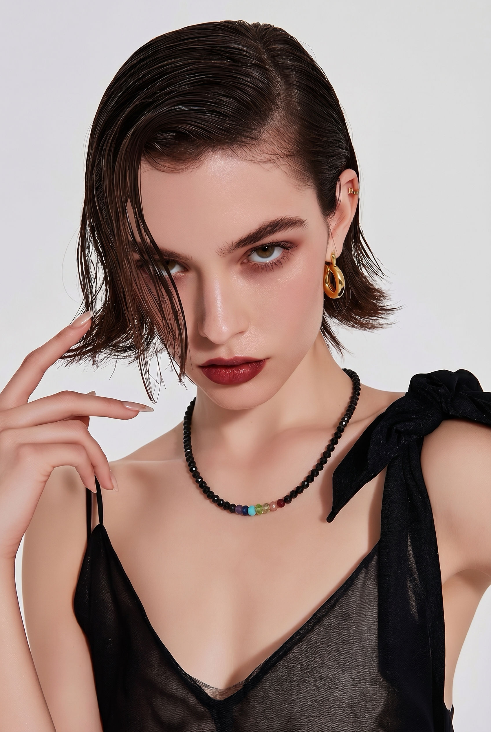 Black Jade Chakra Necklace