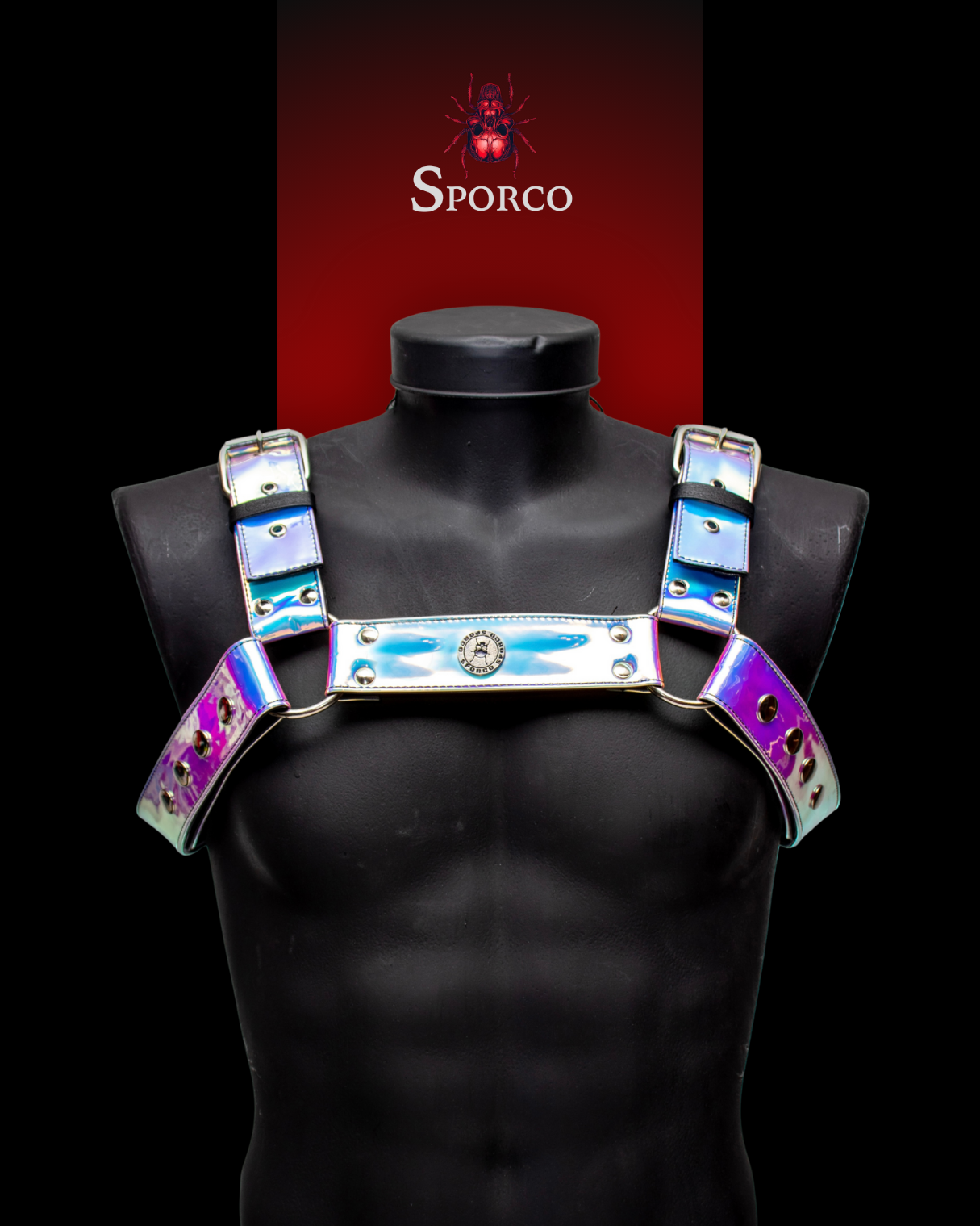 Arnés híbrido aqua tornasol.