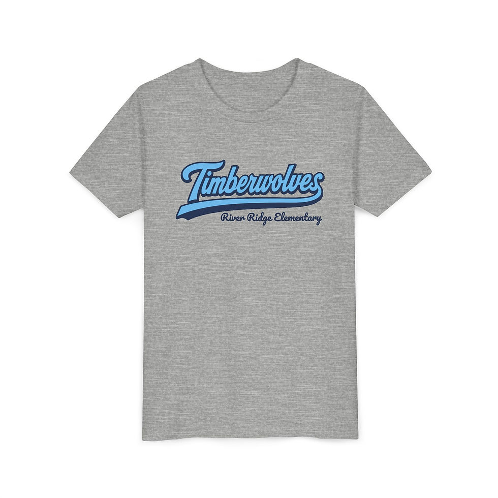 Thumbnail: Youth Silver Timberwolf Tee in Cursive