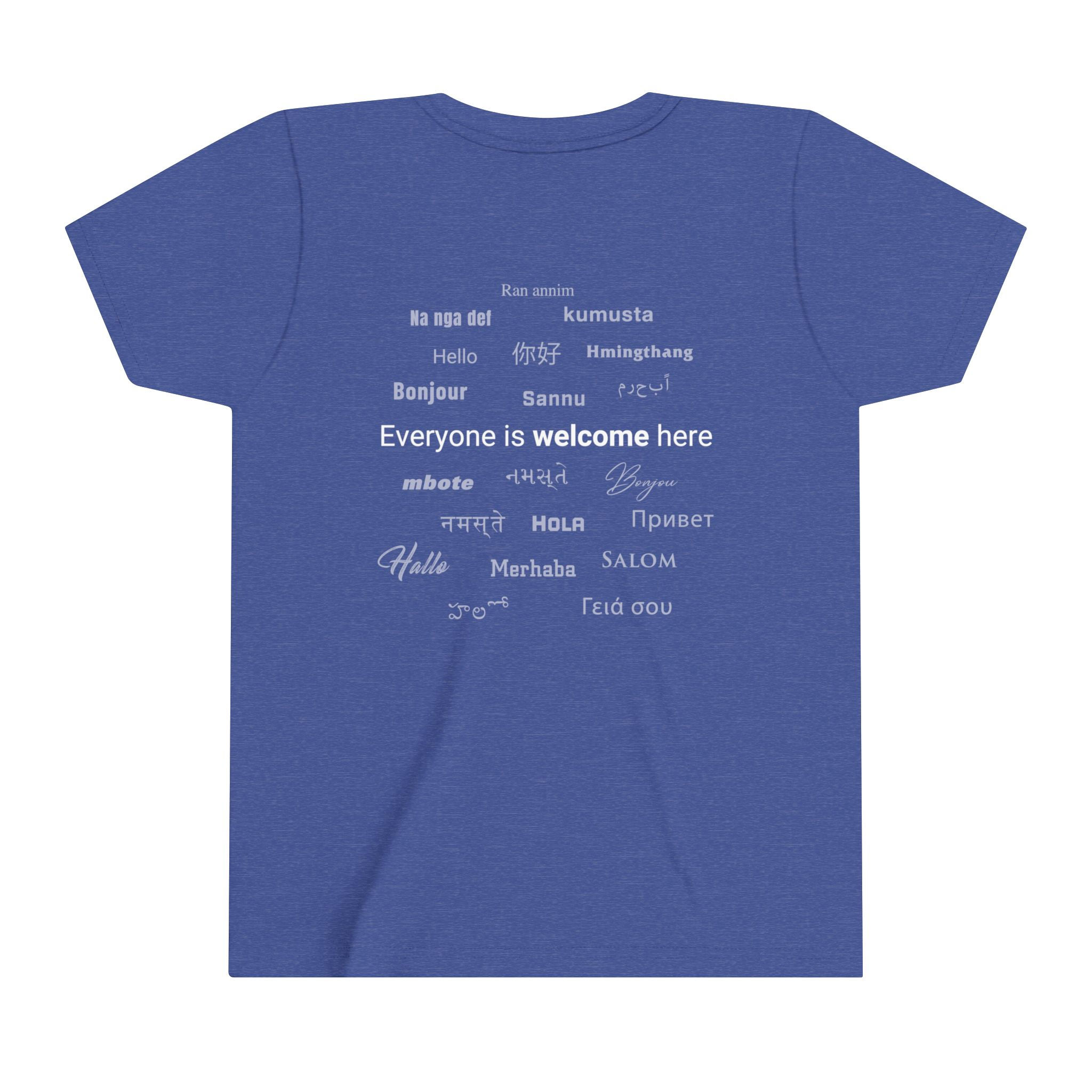 Multilingual Youth Welcome Shirt - double sided