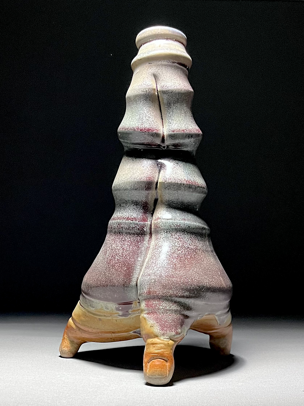 Thumbnail: Three toed stoneware vase.