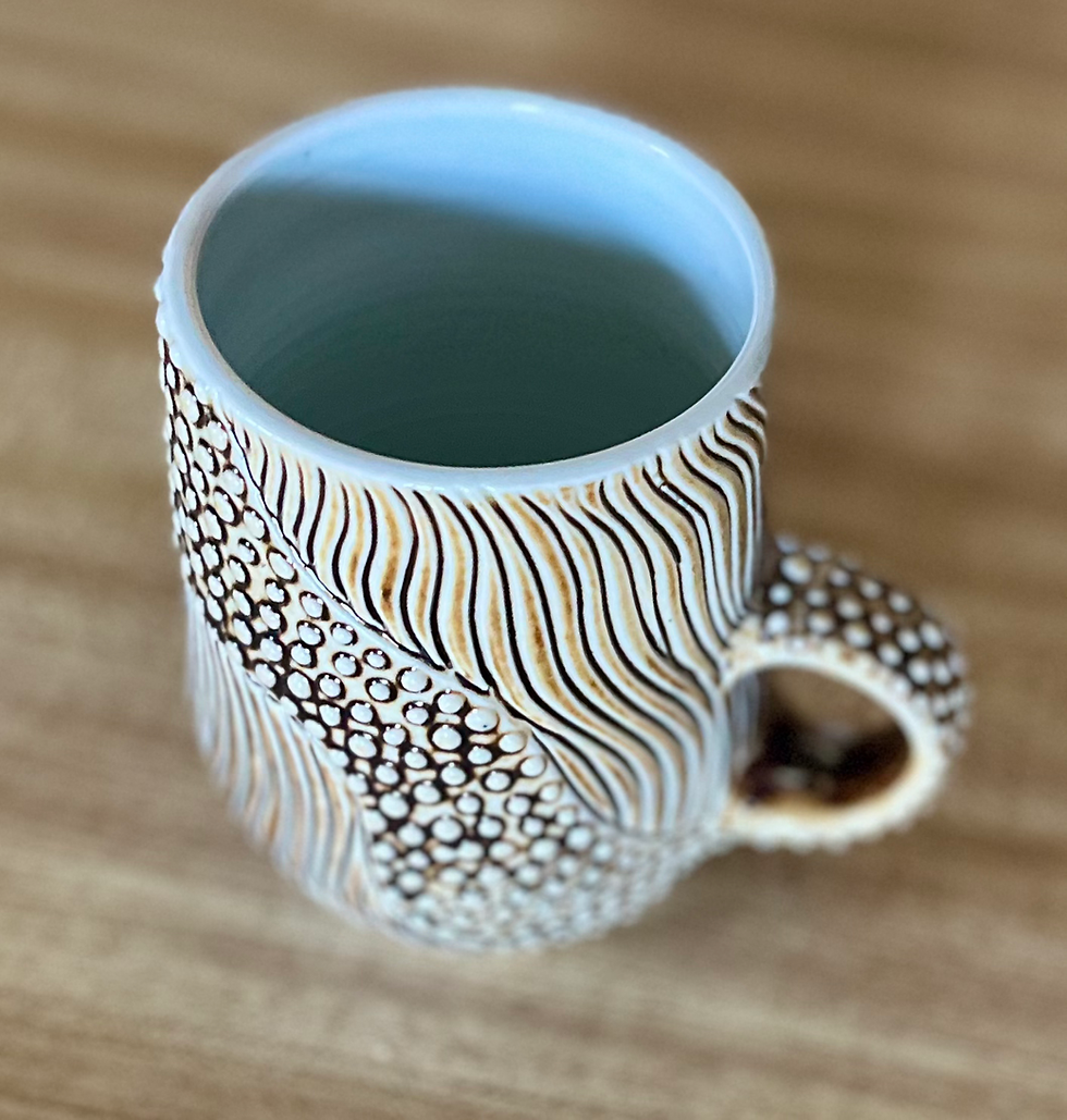 Thumbnail: Porcelain Amber Waves Bubble Mug - 8 oz.