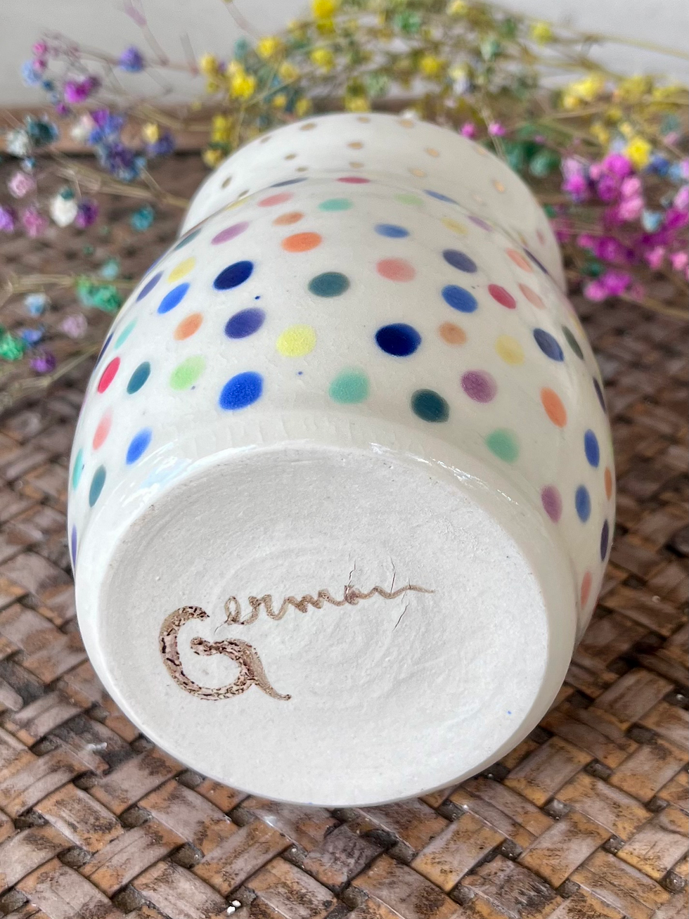 Thumbnail: Porcelain Confetti Cup Indigo Gold - 10 oz.