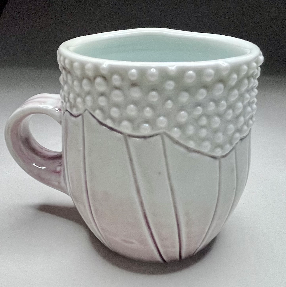Thumbnail: Porcelain Blush Cloud Bubble Mug - 6 oz.