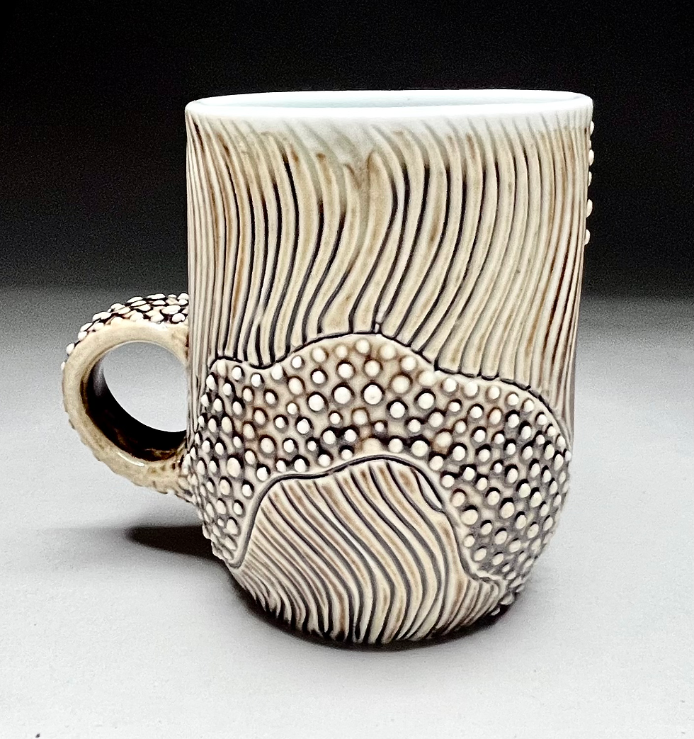 Thumbnail: Porcelain Amber Waves Bubble Mug - 8 oz.