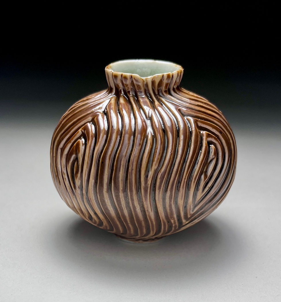 Thumbnail: Porcelain Rusted Root Tiny Vase