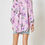 Thumbnail: LAVENDER FLORAL SHIRT WITH 3/4 INCH LENGTH SLEEVES WITH TAB DETAILS (SM-LG)