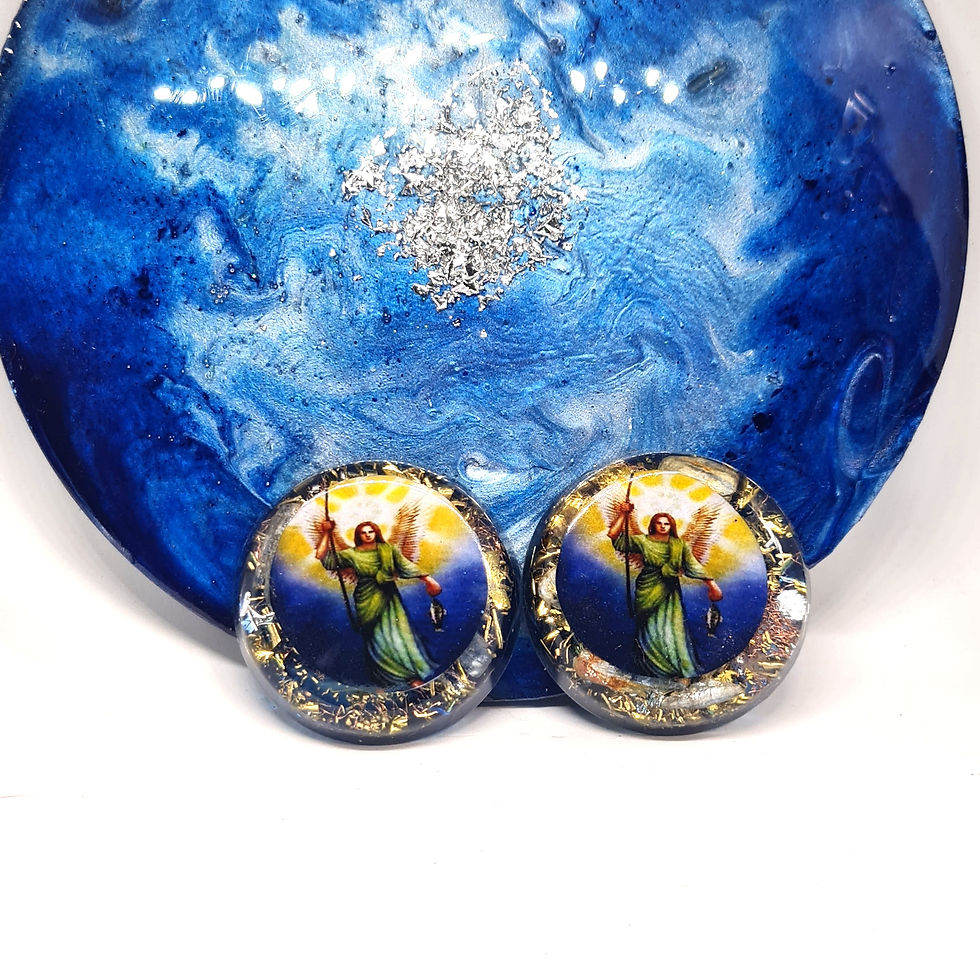 Miniatura: Orgonite com Arcanjo Miguel, Gabriel e Rafael