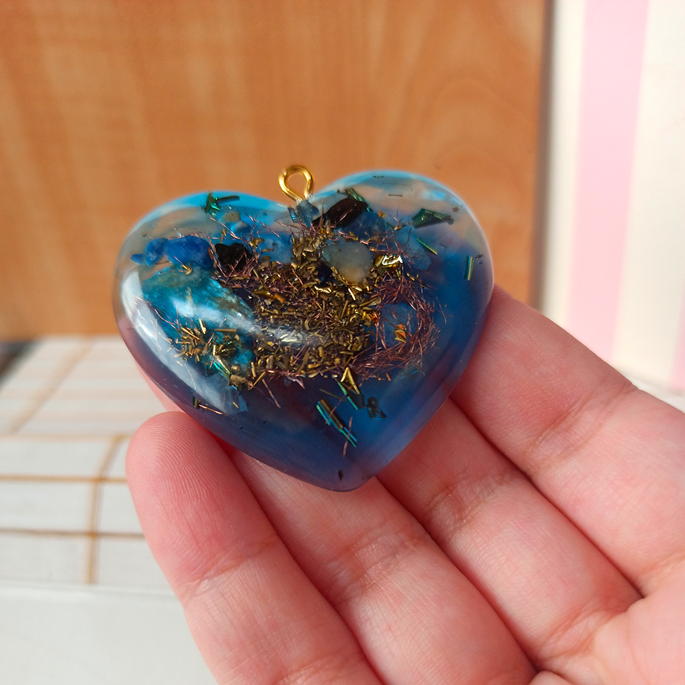 Miniatura: Pingentes de Coração de Orgonite
