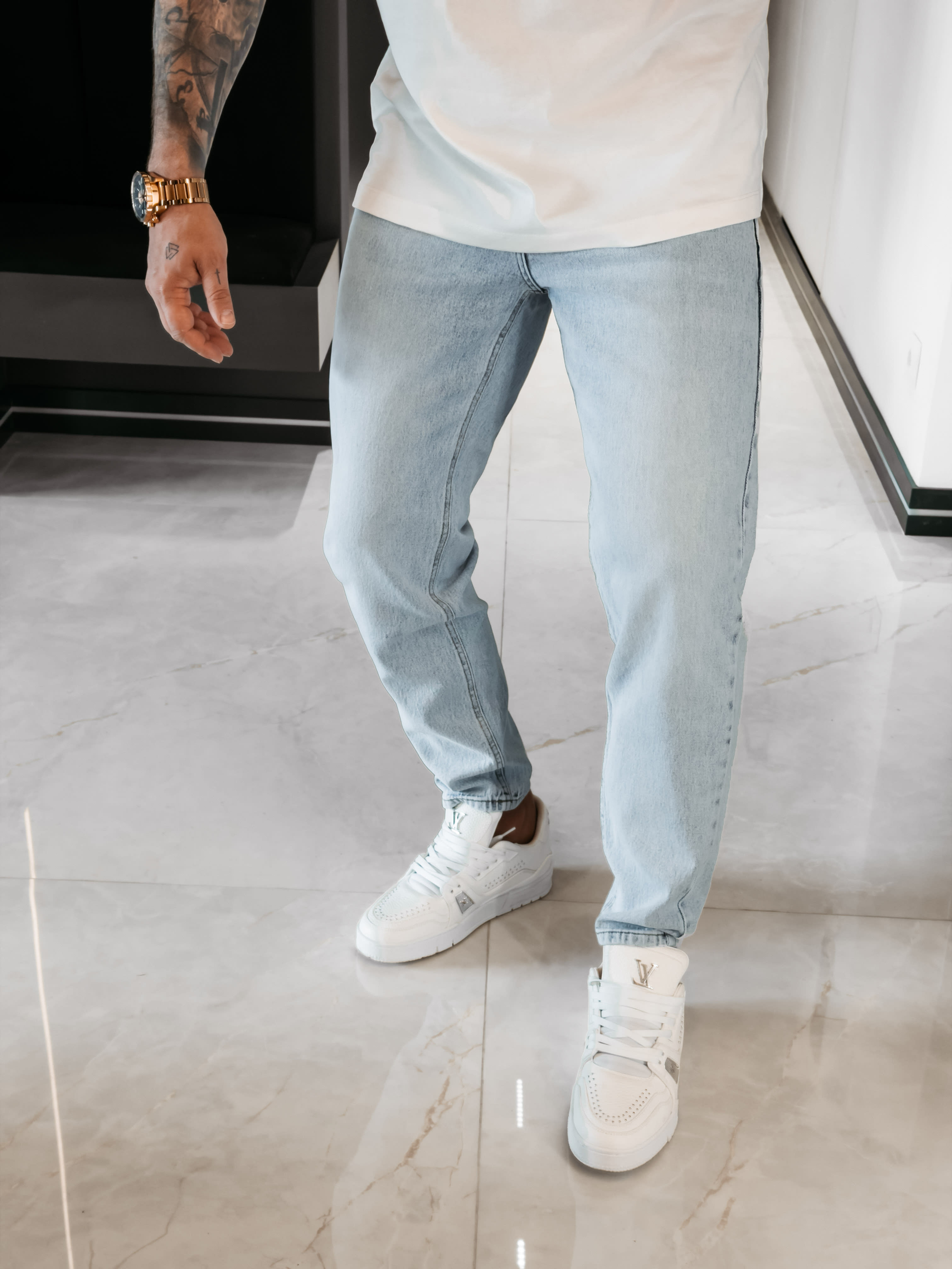 Ola Voga DAPI 2026 jeansy męskie jasny denim lekko zwężane Fashionista By AC