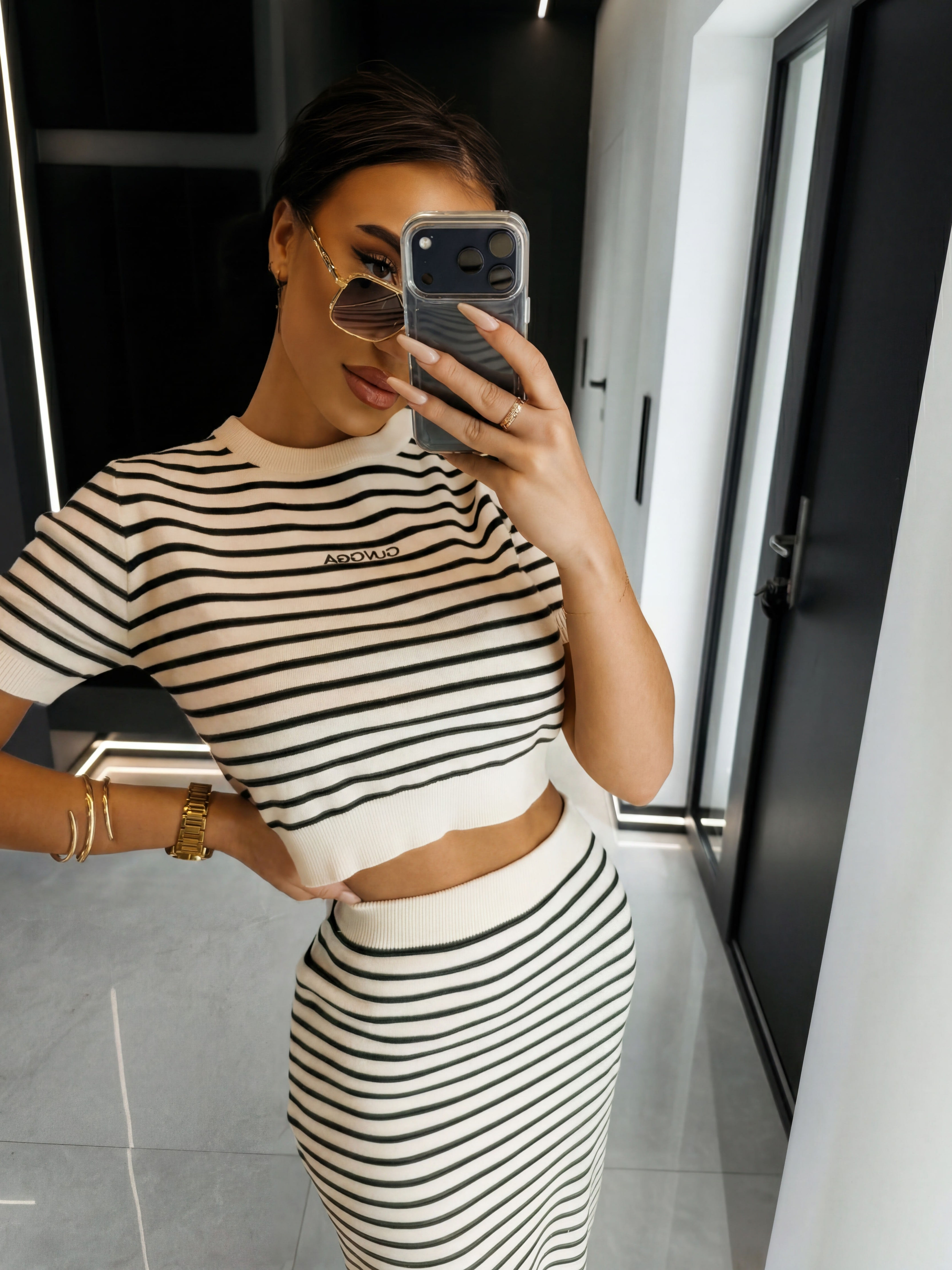 OLA VOGA SATINA 2026  komplet damski ze spódnicą midi Fashionista By AC
