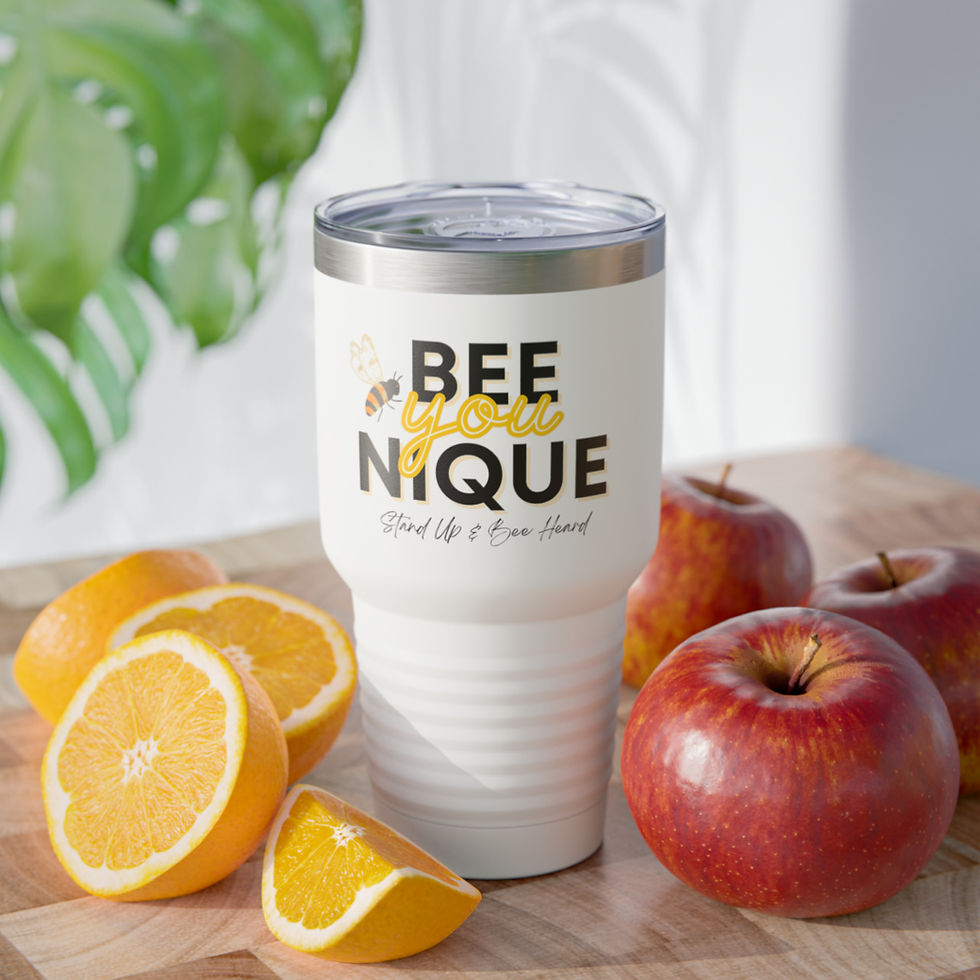 Thumbnail: StandUpBeeHeard - BeeYounique Ringneck Tumbler, 30oz