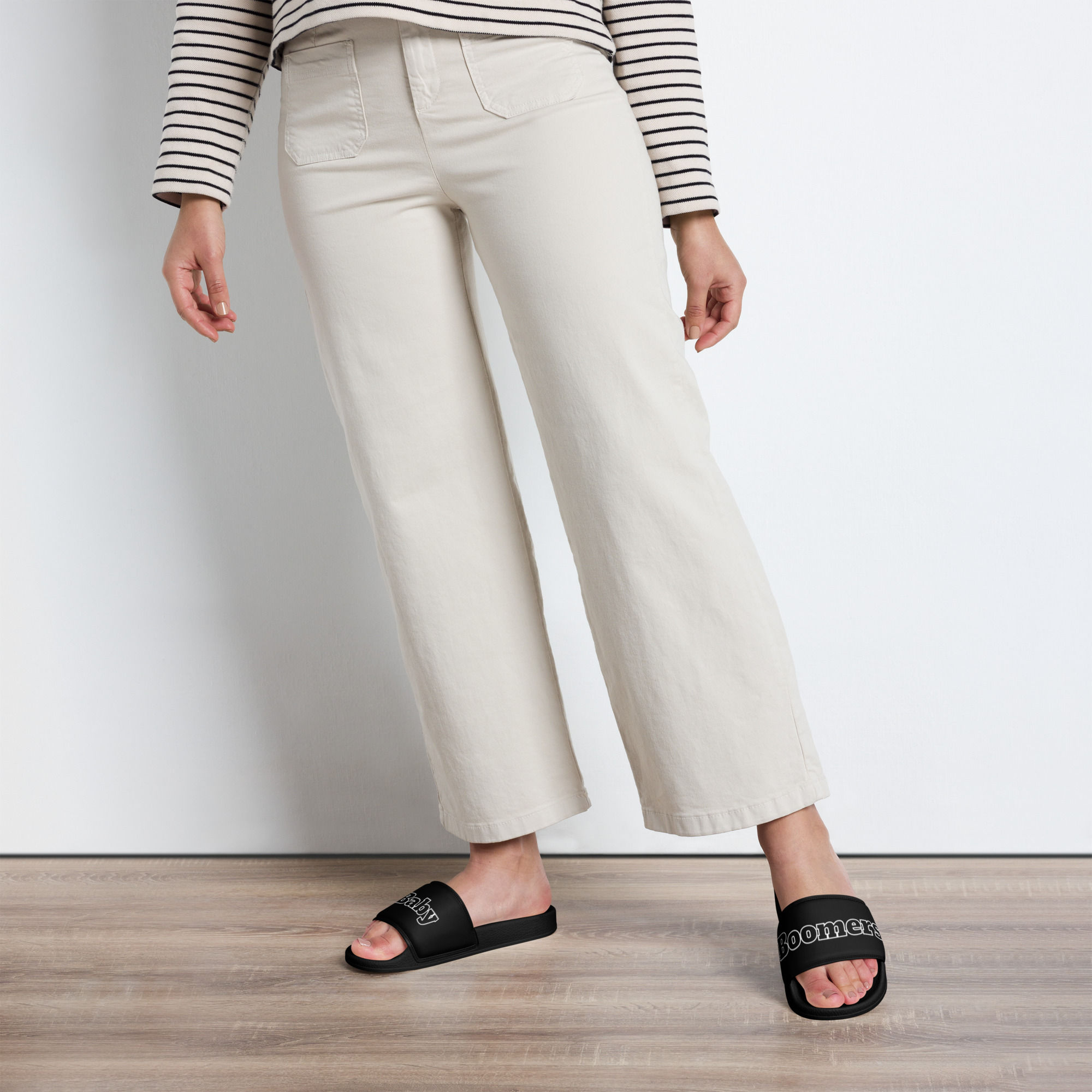 DaBabyBoomers "Boomer" Women's Black Slides