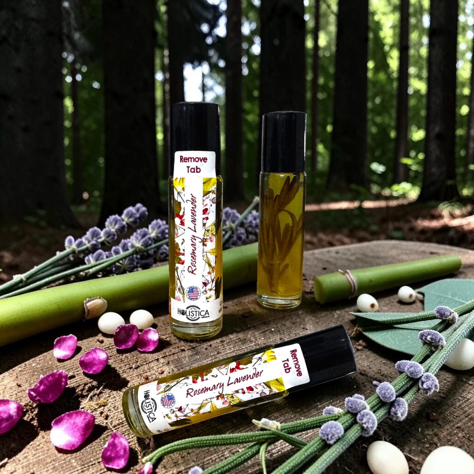 Rosemary Lavender Essential Oil Roll-On | Holistica Wellness Co.